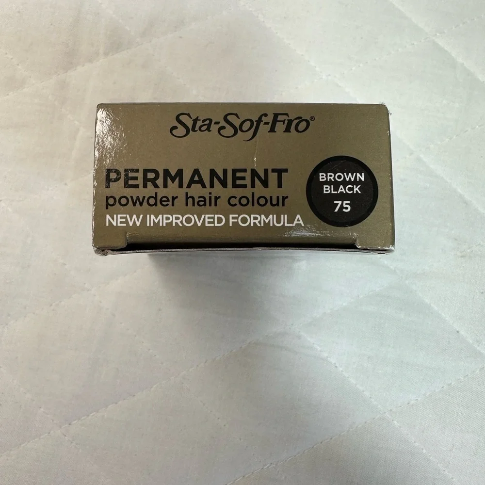 Sta-Sof-Fro Permanent Powder Hair Color Brown Black No Ammonia Cover White Hair